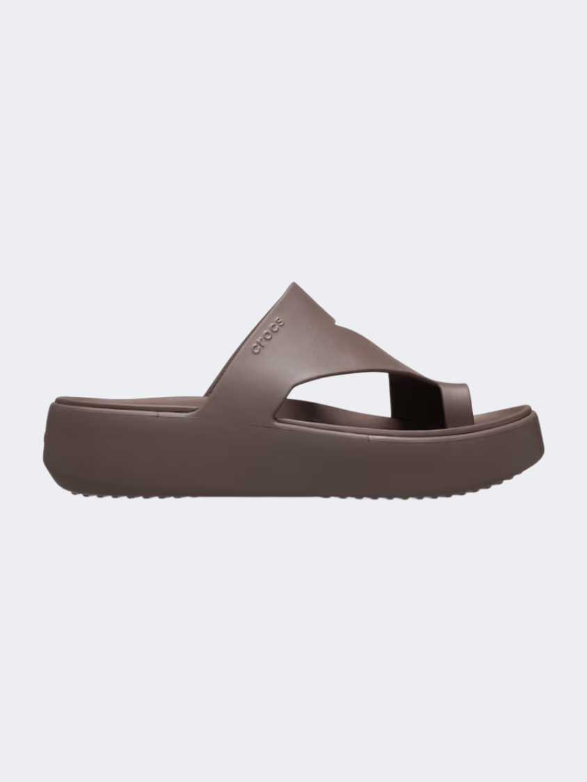 Crocs Getaway Platform Toe Loop Women Lifestyle Slippers Truffle
