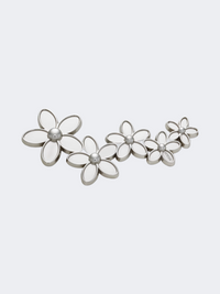 Crocs Mega Silver Flower Cluster Unisex Lifestyle Jibbitz Charms Multicolor