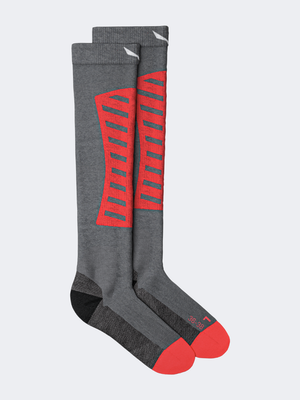 Salewa Sella Dryback Merino Knee Cut Women Hiking Sock Grey Melange