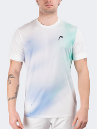 Head Men Topspin T-Shirt Round Neck Printed Turquoise
