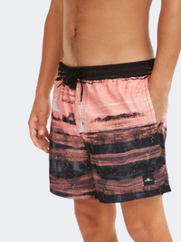 Oneill Cali Gradient Men Beach Swim Short Coral Melted Texture