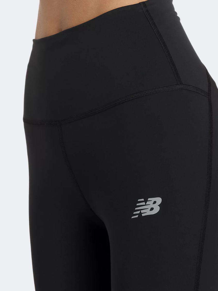 New Balance Sleek High Rise 25 Inch Women Performance 7/8 Tight Black