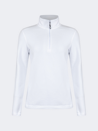 Oil&Gaz Warm Women Skiing 1/4 Zip Fleece White