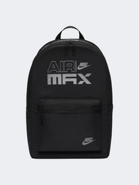 Nike Heritage Airmax 25 L Unisex Lifestyle Backpack Black/Reflect Silver