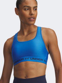 Under Armour Crossback Mid Women Training Bra Blue Atlantis