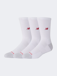 New Balance Active Premium Crew 3 Pack Unisex Lifestyle Sock White