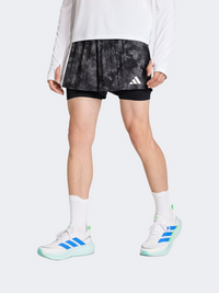Adidas Adi365 Spray Dye 2 In 1 Men Running Short Grey Four
