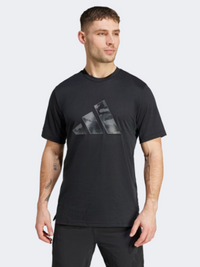 Adidas Camo Big Logo Men Training T-Shirt Black