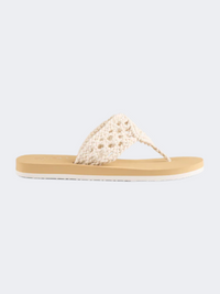 Oneill Ditsy Crochet Women Beach Slippers Snow White