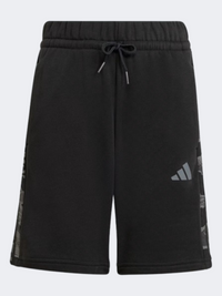Adidas Seasonal Essentials Camo Kids Boys Sportswear Short Black/Multi