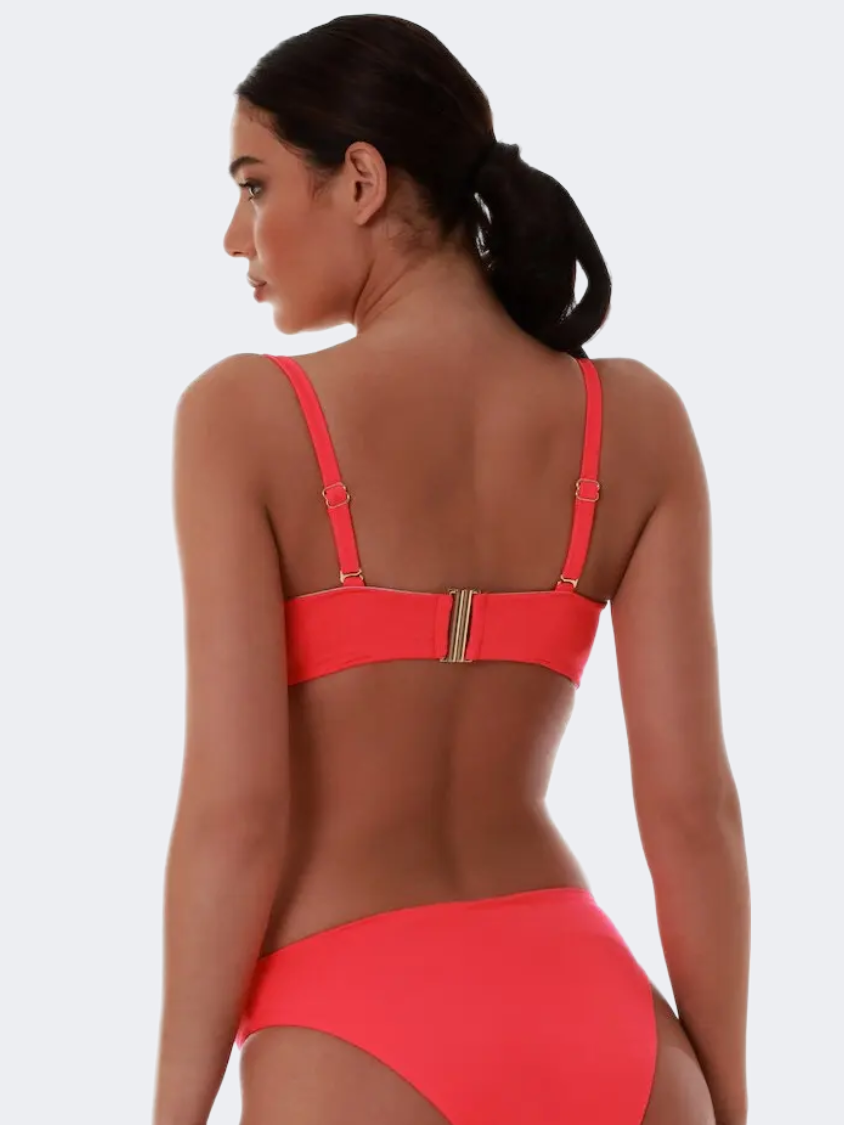 Bluepoint Solids Women Beach Bra Coral