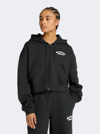 New Balance Linear Heritage Fleece Full Zip Women Lifestyle Hoody Black