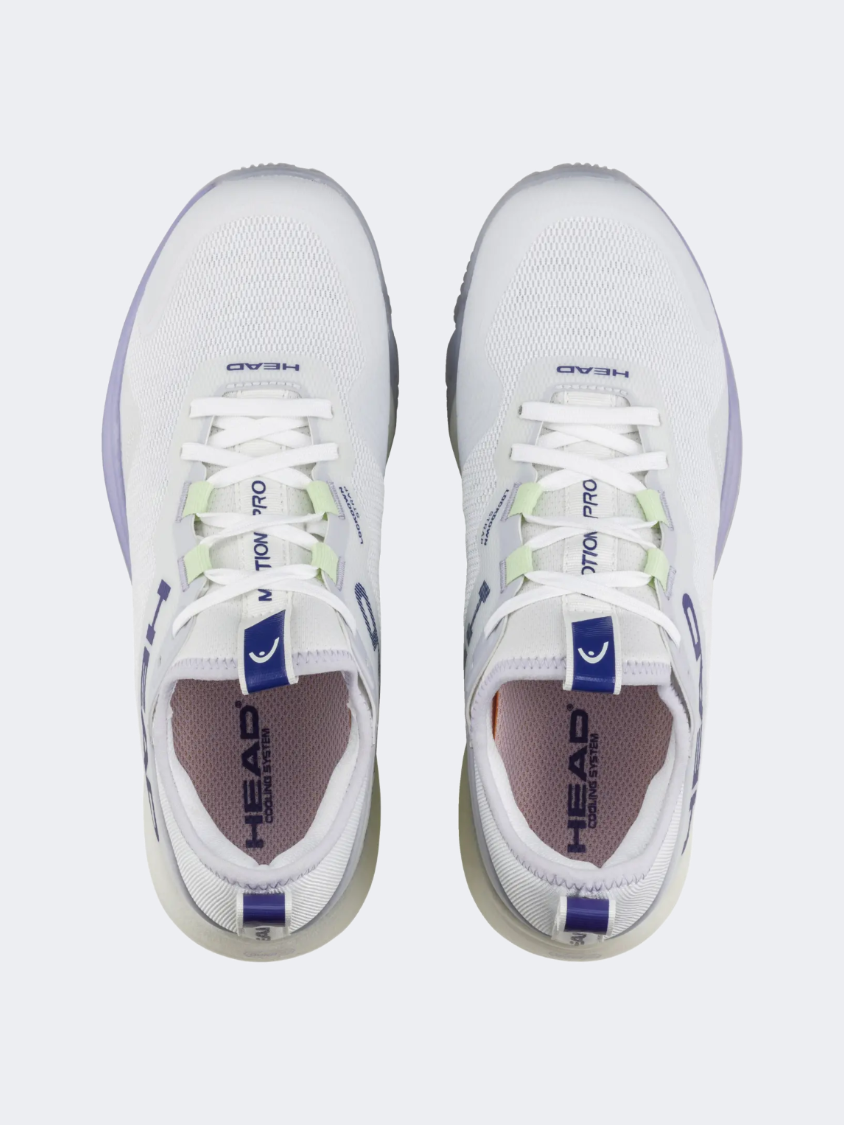 Head Motion Pro Women Padel Shoes White/Lavender
