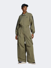 Adidas Loose Jumpsuit Women Originals Overall Olive Strata
