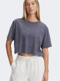 Under Armour Rival Wash Women Lifestyle T-Shirt Downpour Grey/Black