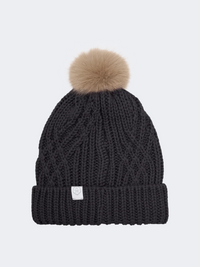 Color Kids Wool And Detachable Fur Skiing Beanie Phantom Grey