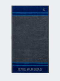 Oil And Gaz Cotton Unisex Beach Towel Grey/Navy/Blue