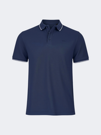 Top Ten Casual Men Lifstyle Polo Striped Neckline Navy
