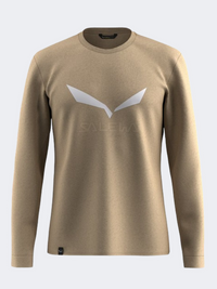 Salewa Solidlogo Dry Men Hiking Long Sleeve Beige Quicksand