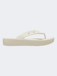 Crocs Classic Platform Women Lifestyle Slide Bone