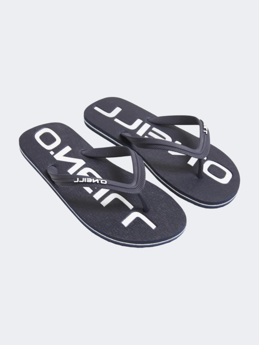 ONeill Profile Logo Men Beach Slippers Ink Blue