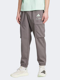 Adidas Mercedes Amg Petronas Formula One Team Premium Men Motor-Sport Pant Grey Strata/Green