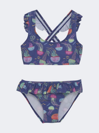 Color Kids Girls Beach Bikini Set Dark Navy