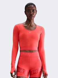 Nike Pro Women Training Long Sleeve Light Crimson
