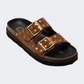Ateneo Leather Women Beach Slippers Brown