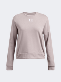 Under Armour Rival Terry Women Lifestyle Sweatshirt Tetra Grey/White