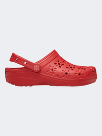 Crocs Classic Floral Cut Out Clog Unisex Lifestyle Cherry Red