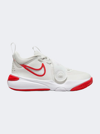 Nike Team Hustle D 11 Ps-Boys Basketball Shoes White