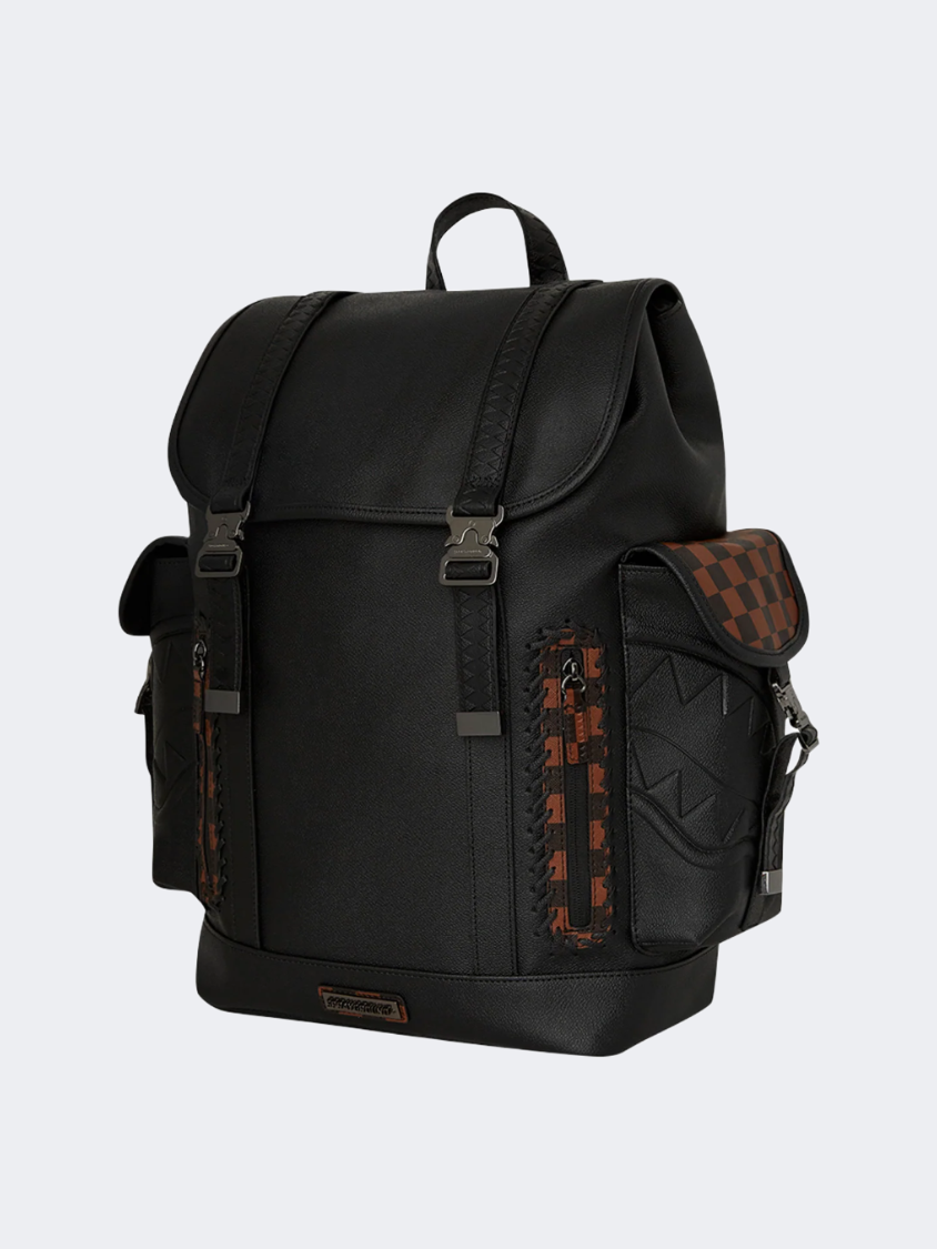 Spray Ground Dose Of Check Deux Monte Carlo Unisex  Lifestyle Backpack Black