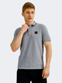 Anta Men Training Polo Short Sleeve Heather Grey