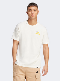 Adidas Food Grilled Cheese Graphic Men Sportswear T-Shirt Off White