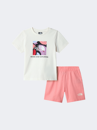 The North Face Box Nse Play Regular Girls Lifestyle Set White/Coral