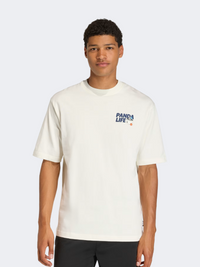 Adidas Men Panda Chill Hoop Graphic T-Shirt Off White