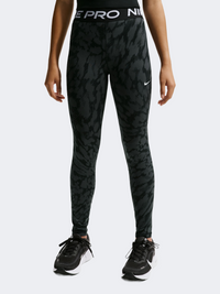 Nike Pro Df Aop Sport Vnr Girls Training Tight Black/White