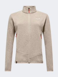 Salewa Puez Rocca Polarite Women Hiking Jacket Beige Oatmeal