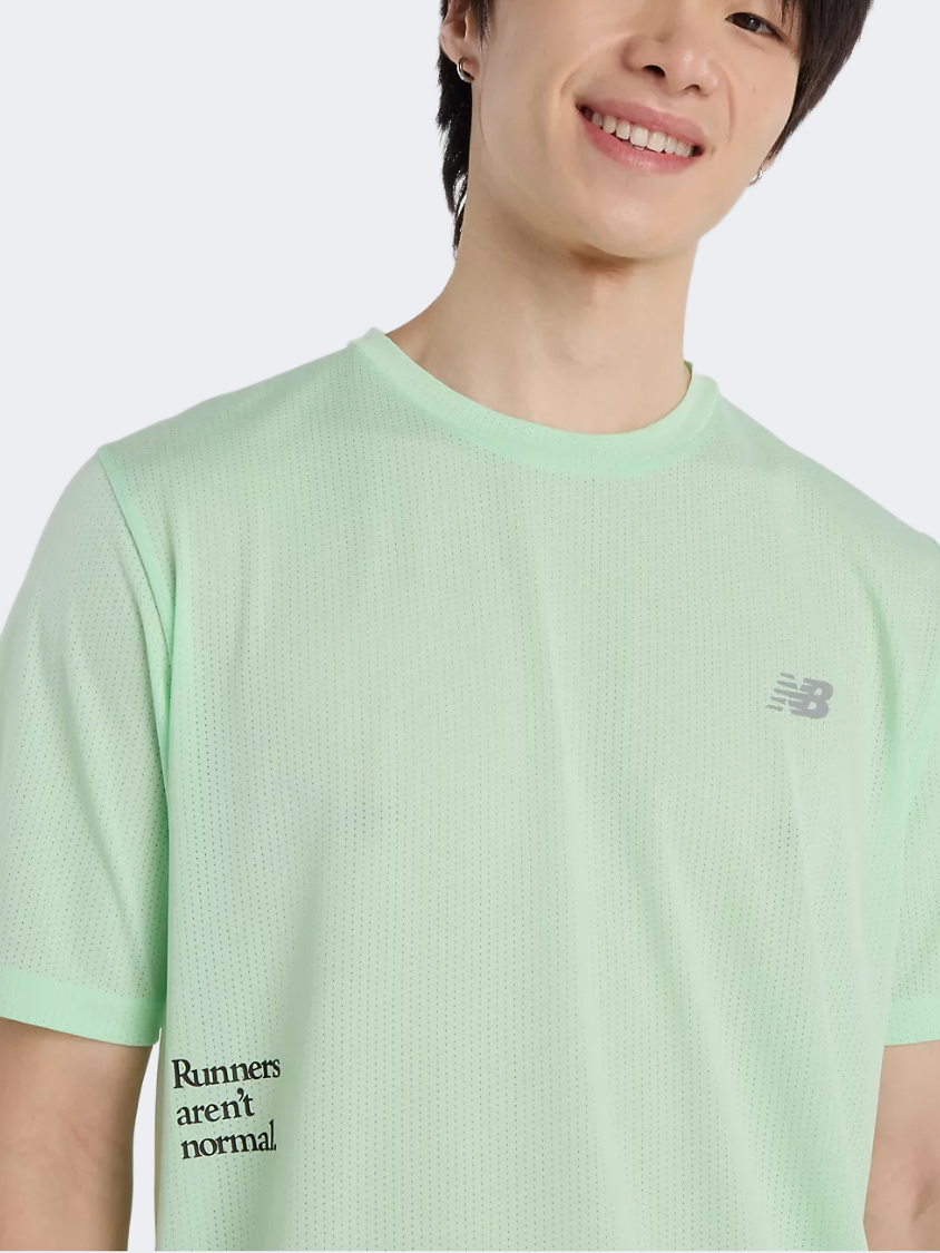 New Balance Athletics Graphic Men Performance T-Shirt Lab Green