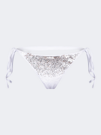 Oil And Gaz Shimmering Women Beach Tie Side Bottom White
