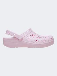 Crocs Classic Floral Cut Out Clog Unisex Lifestyle Pink Milk
