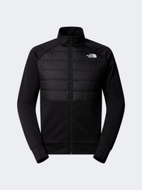 The North Face 2.0 Fleece Hybrid Full Zip Men Training Jacket Black Heather