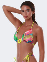 Blue Point Exotic Charm Women Beach Bra Lime