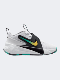 Nike Team Hustle D 12 Ps-Boys Basketball Shoes White