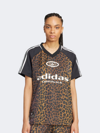 Adidas Satin Women Originals T-Shirt Multicolor/Brown