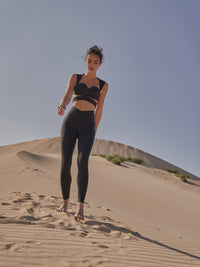 Wiskii V-Waist Utility Women Sportswear Tight Black