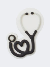Crocs Heart Stethoscope Unisex Lifestyle Pins White/Black