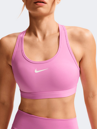Nike Women Swoosh Medium Support Bra Light Magenta