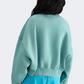Nike Sportswear Cropped Fleece Girls Lifestyle Sweatshirt Cannon/Turquoise